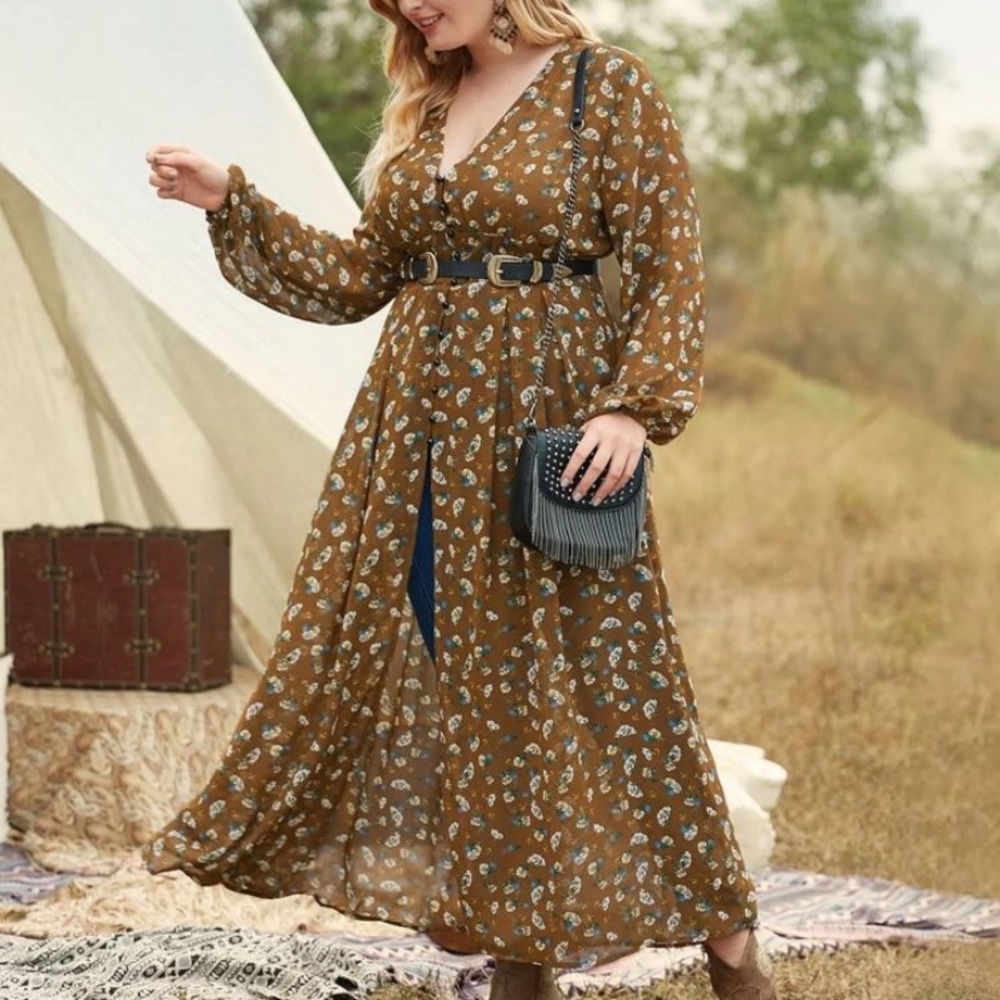 70s inspired Boho, sheer duster top